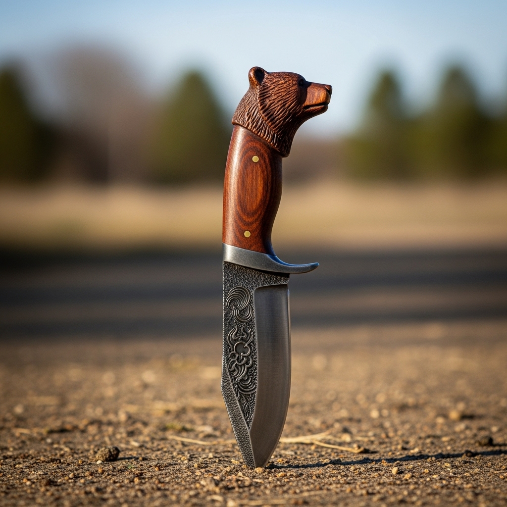 Hand-Carved Wildlife Knife