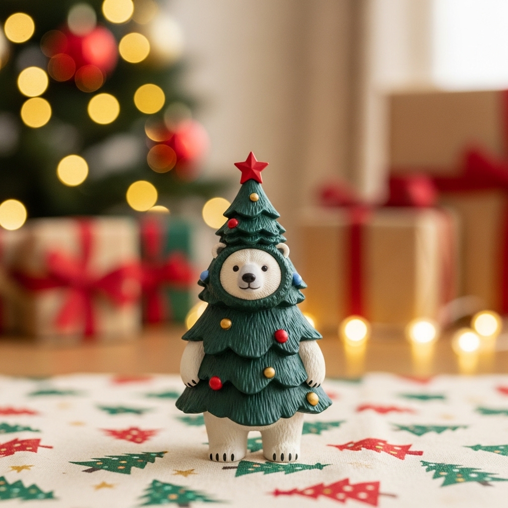 Adorable Animal Christmas Tree Figurines - Holiday Decor & Christmas Gifts for Home