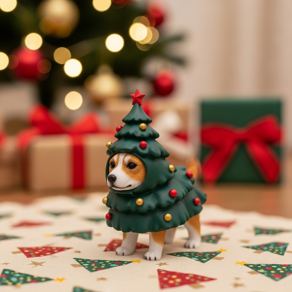 Adorable Animal Christmas Tree Figurines - Holiday Decor & Christmas Gifts for Home