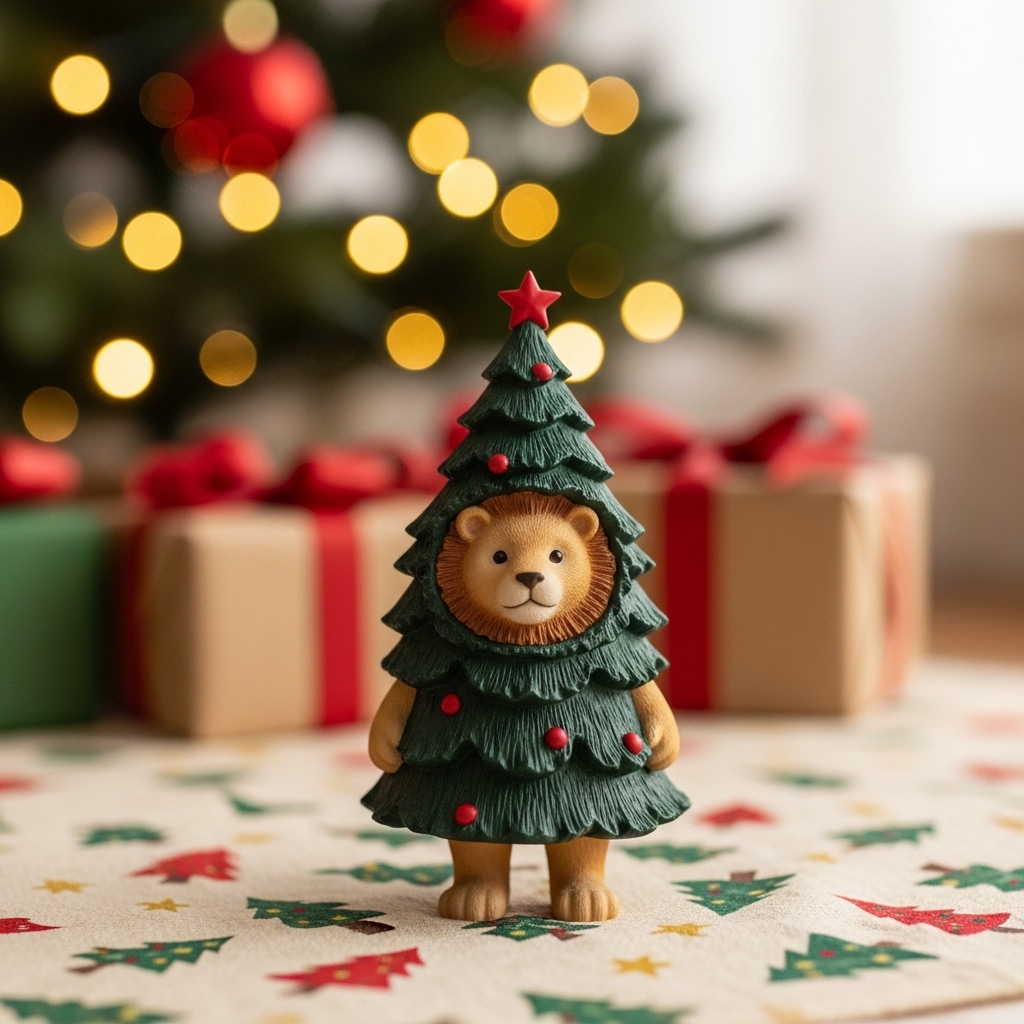 Adorable Animal Christmas Tree Figurines - Holiday Decor & Christmas Gifts for Home