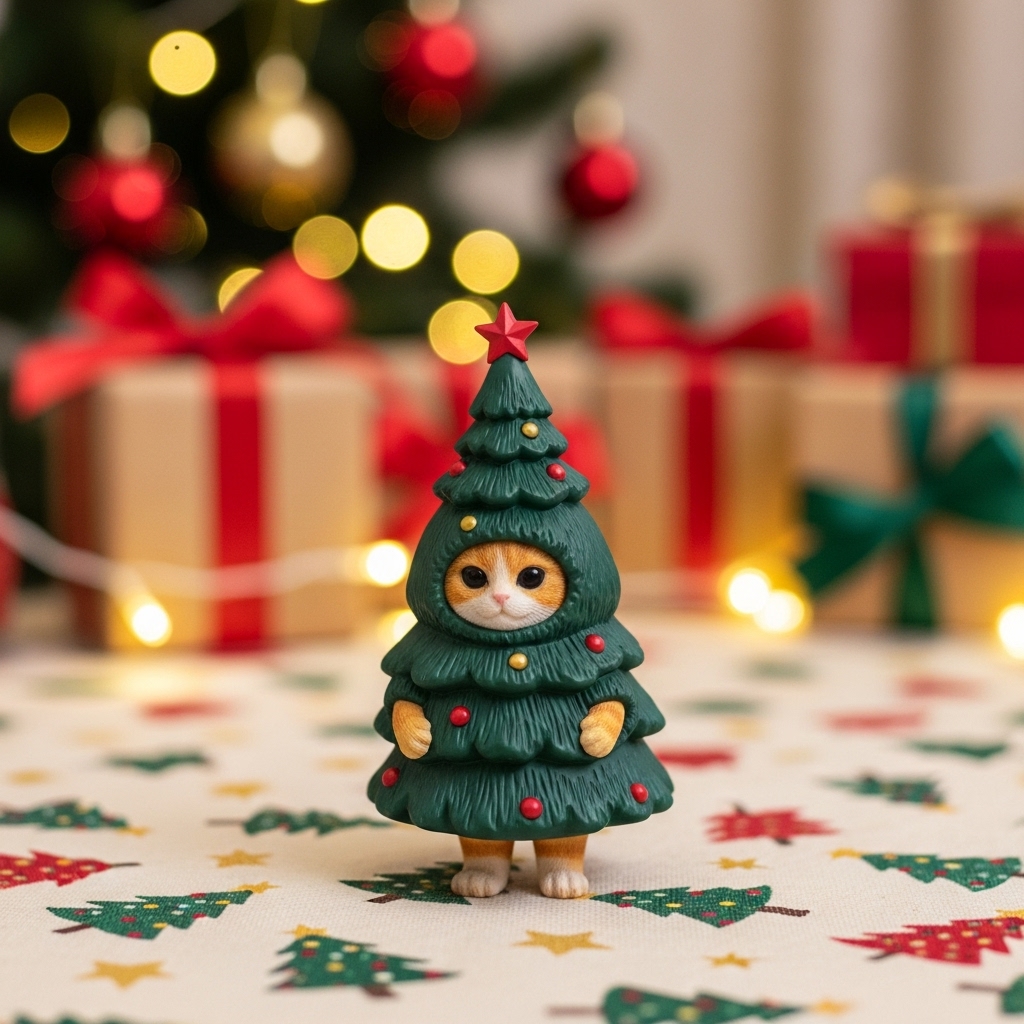 Adorable Animal Christmas Tree Figurines - Holiday Decor & Christmas Gifts for Home