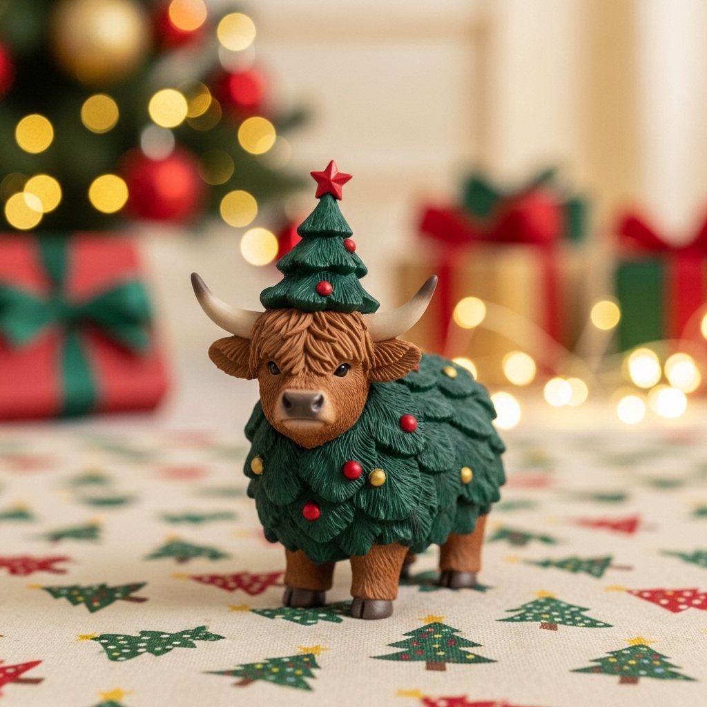 Adorable Animal Christmas Tree Figurines - Holiday Decor & Christmas Gifts for Home