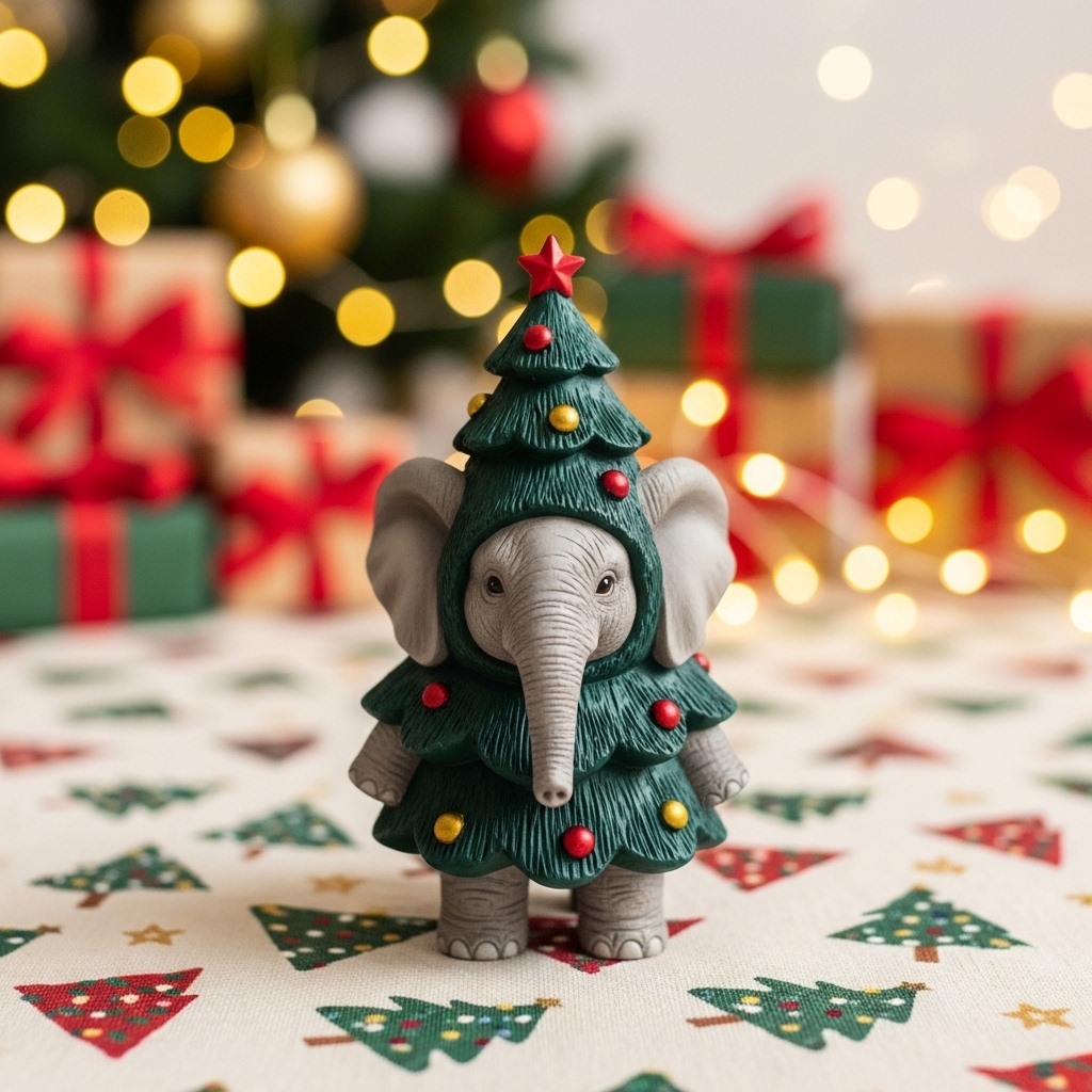 Adorable Animal Christmas Tree Figurines - Holiday Decor & Christmas Gifts for Home