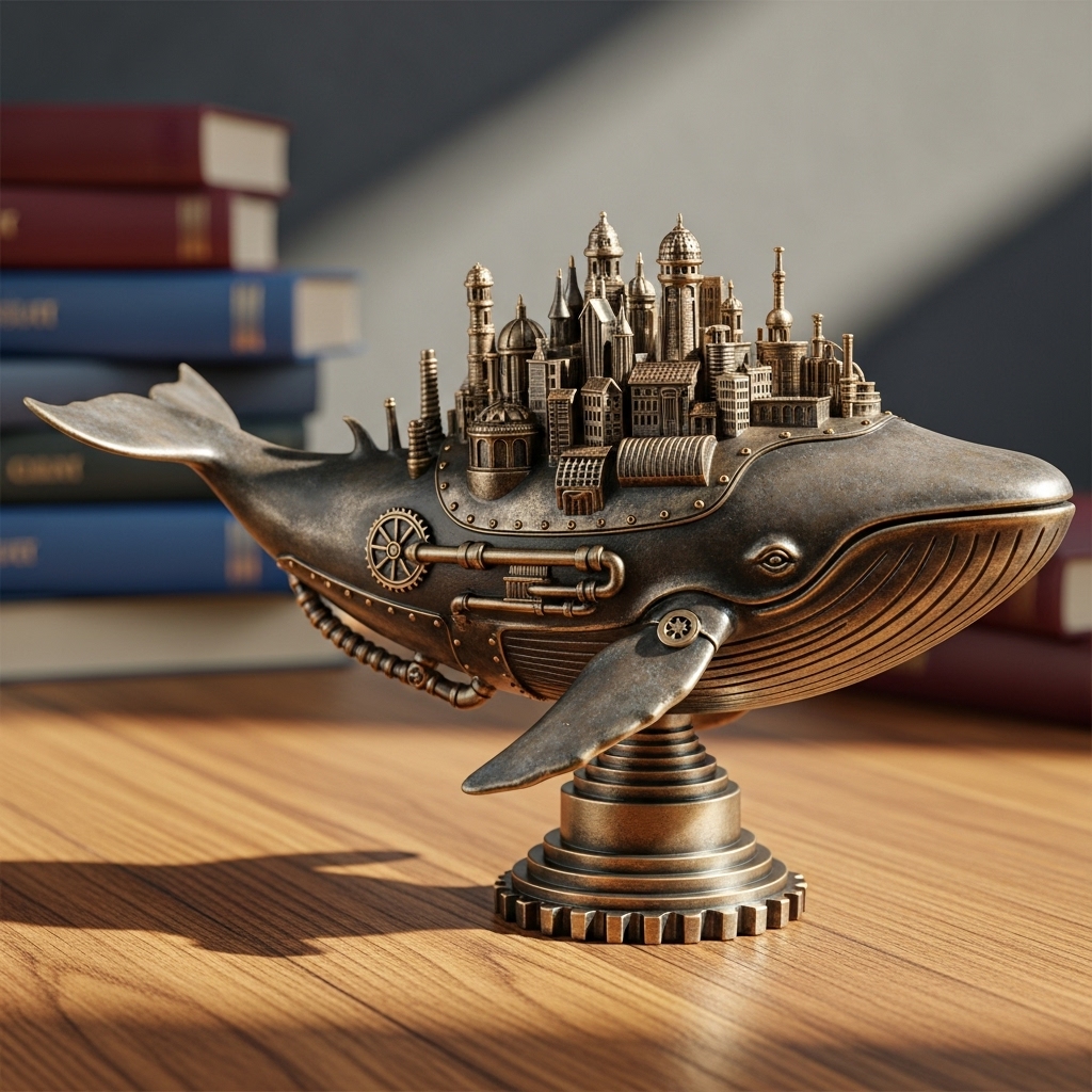 Steampunk Sea Beast & City Artworks