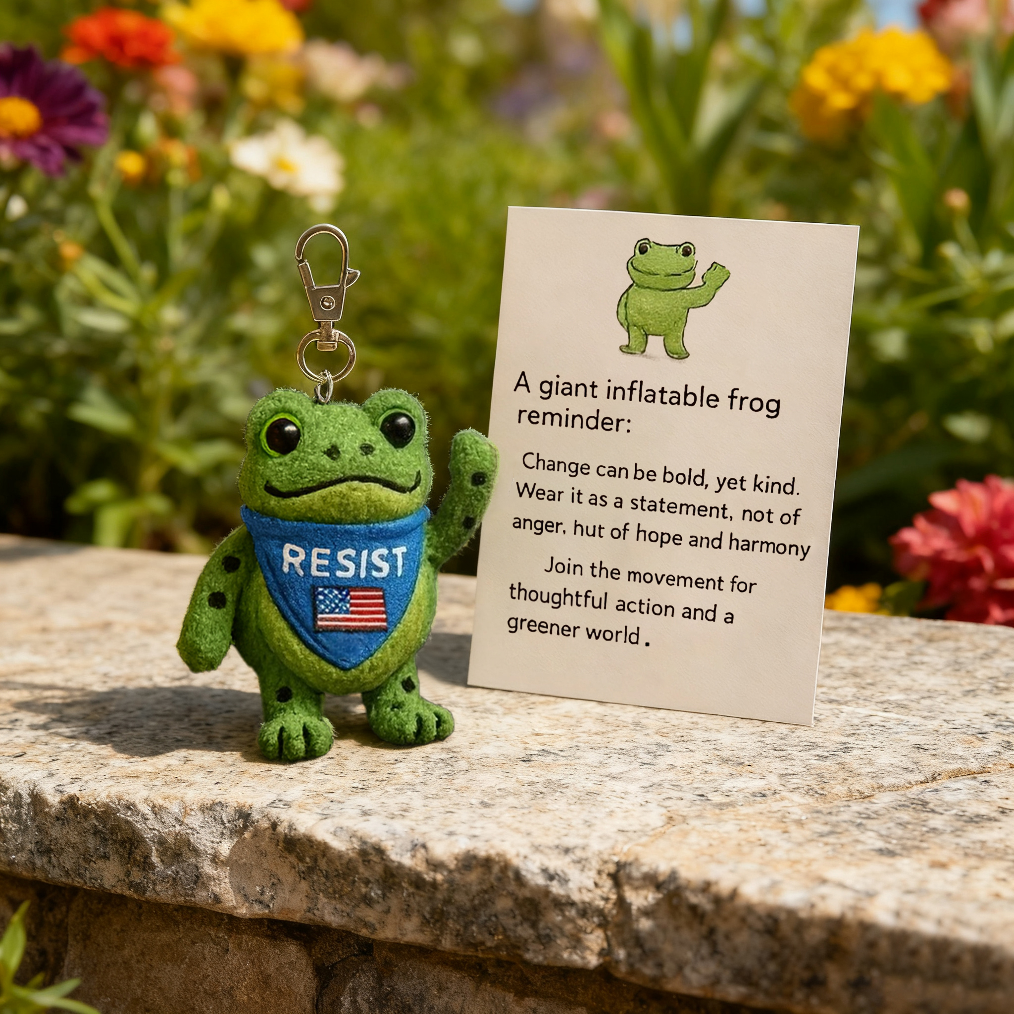 🐸 Portland Frog Reminder Keychain