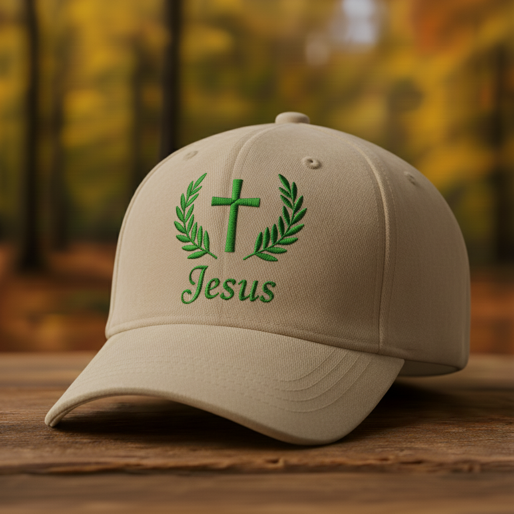Jesus & Cross Embroidered Baseball Caps