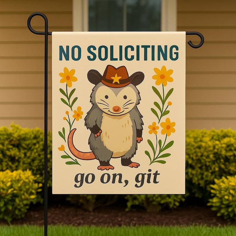 🔥Funny No Soliciting Garden Flags