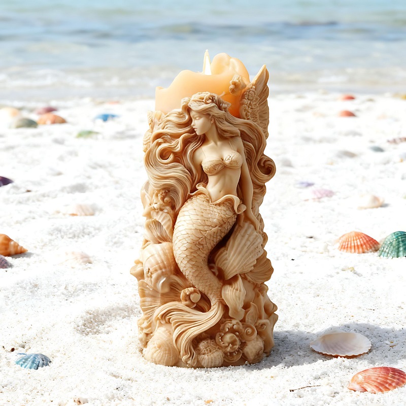 Ocean DIY 3D Mermaid Candle Mold 🧜‍♀️🕯️