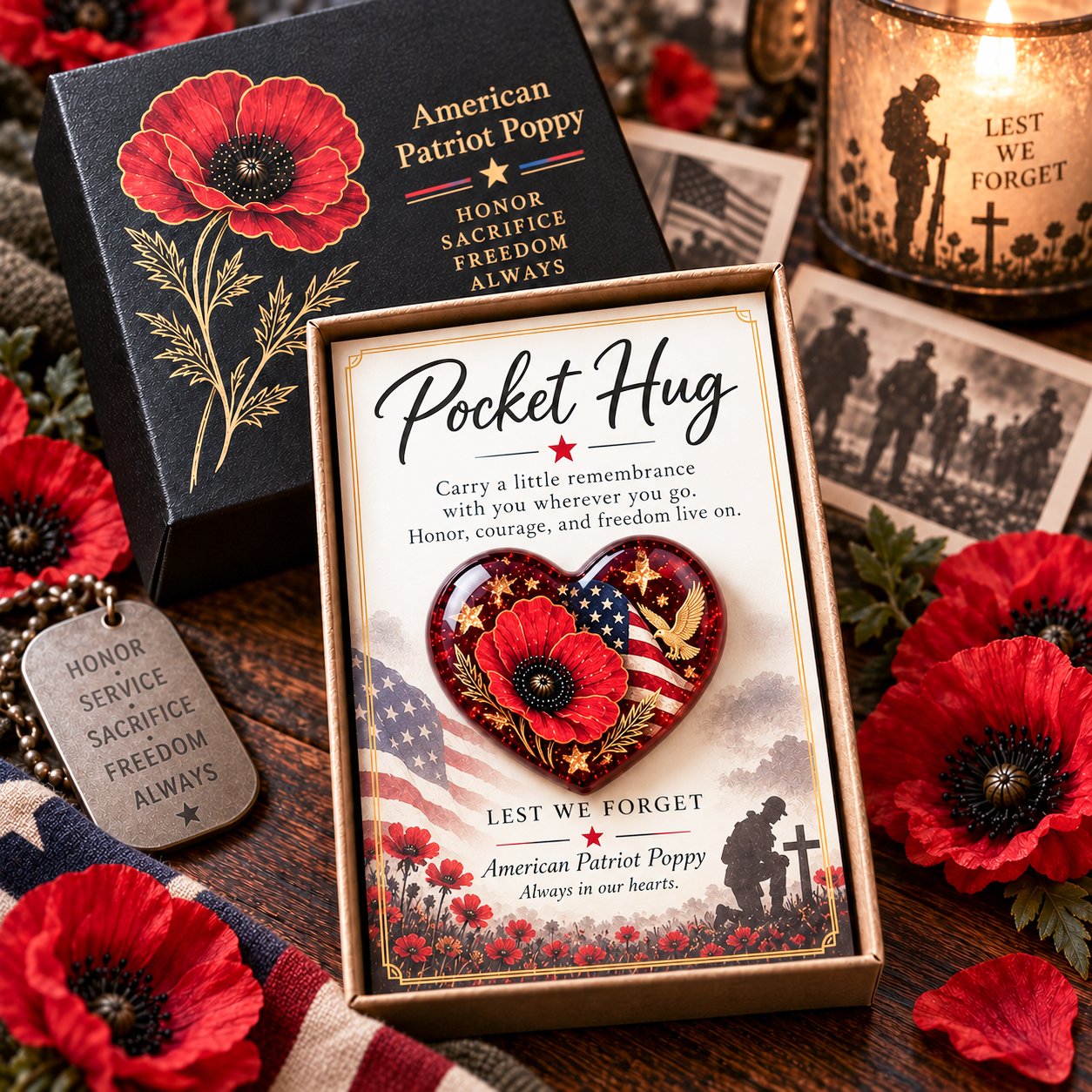 🌸 Pocket Hug™ Remembrance – A Little Keepsake of Love, Honor & Memories ❤️