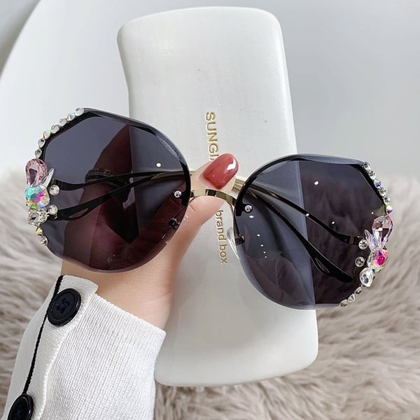 🔥Summer Hot Sale 50% OFF🔥 Woman Rimless Diamond Sunglasses