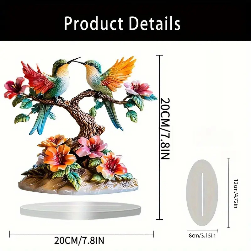 Exquisite Bird & Flower Acrylic Decorations 🐦💐