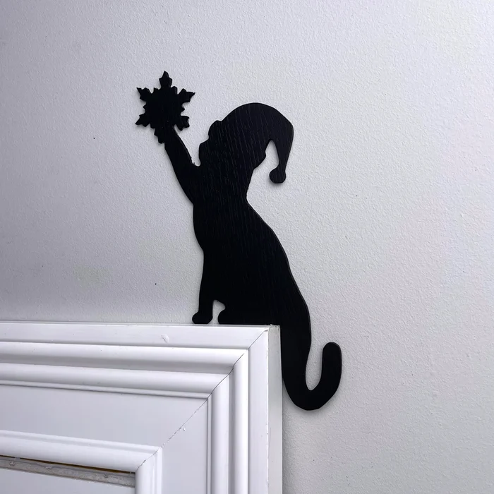 Halloween Black Cat Door Corner Sign Decoration