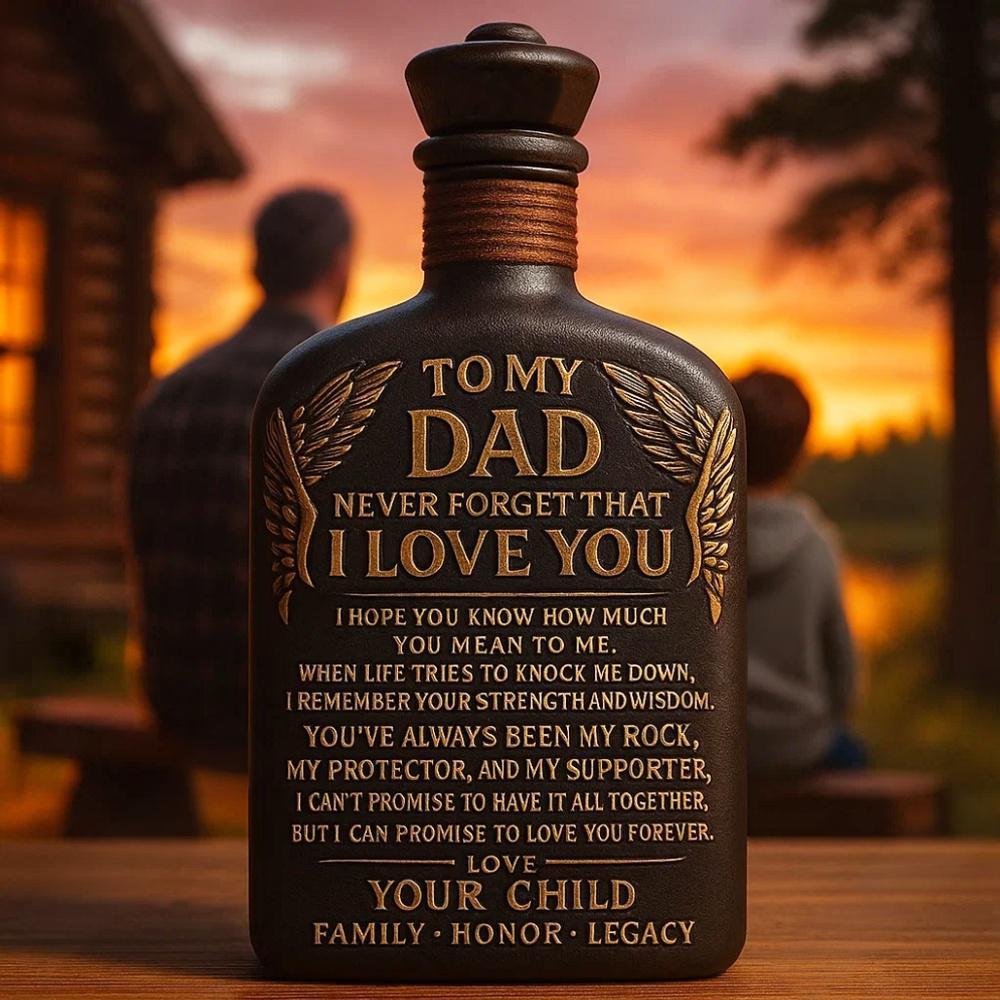 💖To Parents Never Forget I Love You Whiskey Bottle