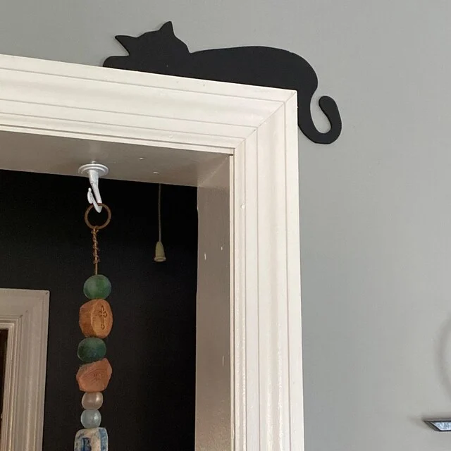 Halloween Black Cat Door Corner Sign Decoration
