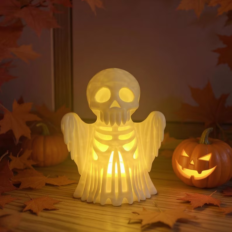 🕯️✨Halloween 3D Printed Ghost Lantern  ✨🕯️