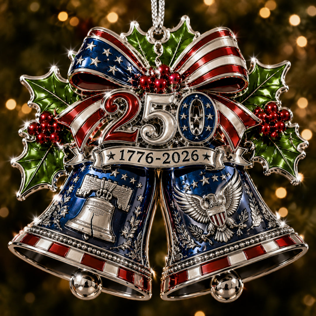 🎇 USA 250th Anniversary Christmas Ornament