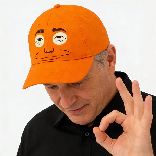  Expressionless Orange-faced Cap