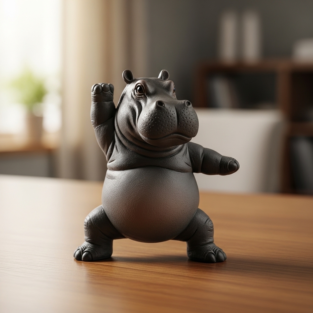 🦛✨ Clumsy Yoga Master Hippo - The Adorably Imperfect Yogi