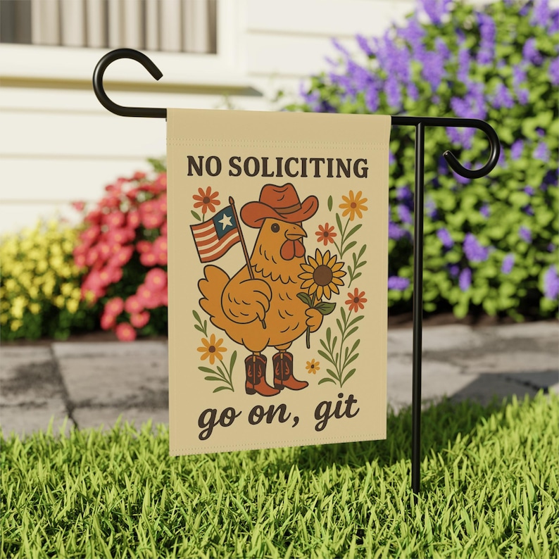 🔥Funny No Soliciting Garden Flags