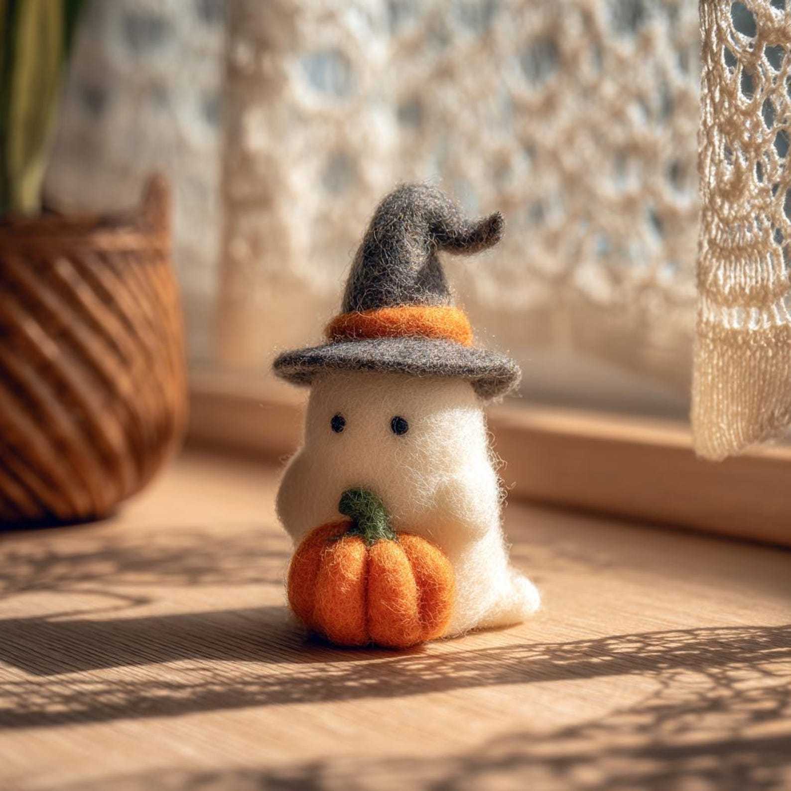 🎃👻Felted Ghost Witch
