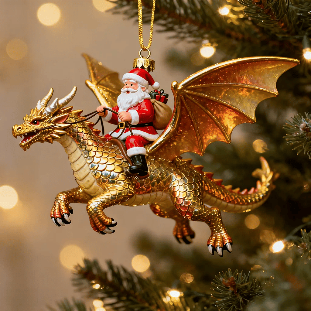 Santa’s Dragon Riders Ornament