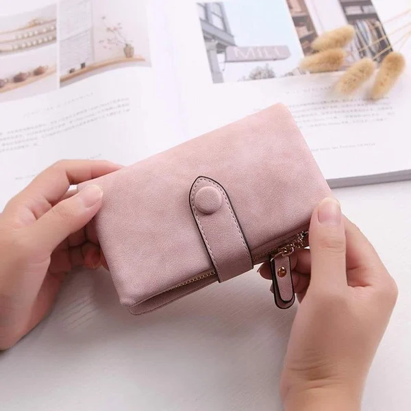 ☀️Mother's Day Hot Sale - Small Trifold Leather Wallet for Women