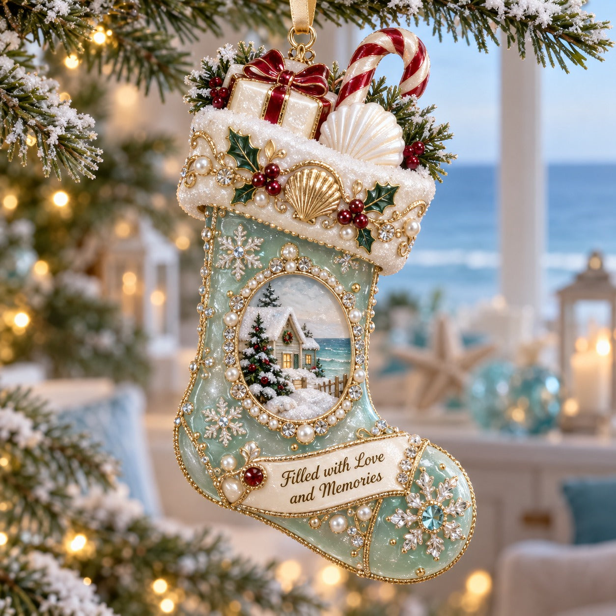 🌊 Coastal Christmas Ornament Collection – Seaside Holiday Keepsake
