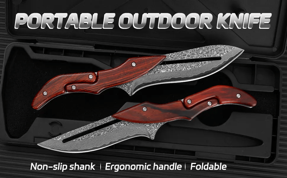 Damascus Steel Folding Knife🔪