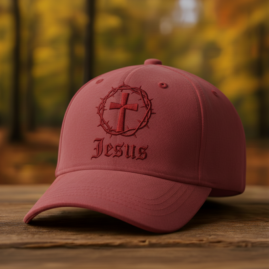 Jesus & Cross Embroidered Baseball Caps