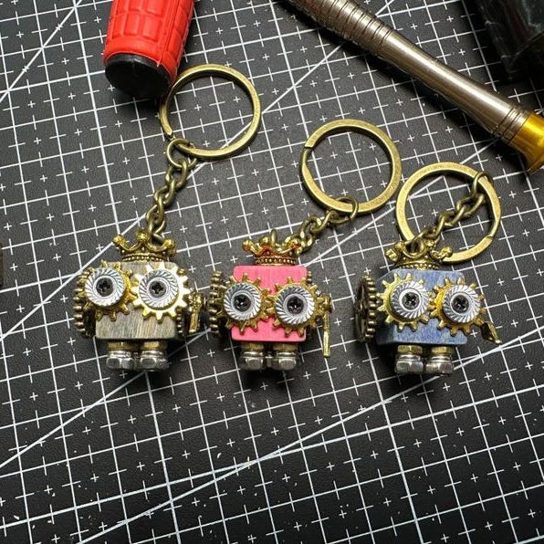 Handmade Royal Guard Robot Keychain
