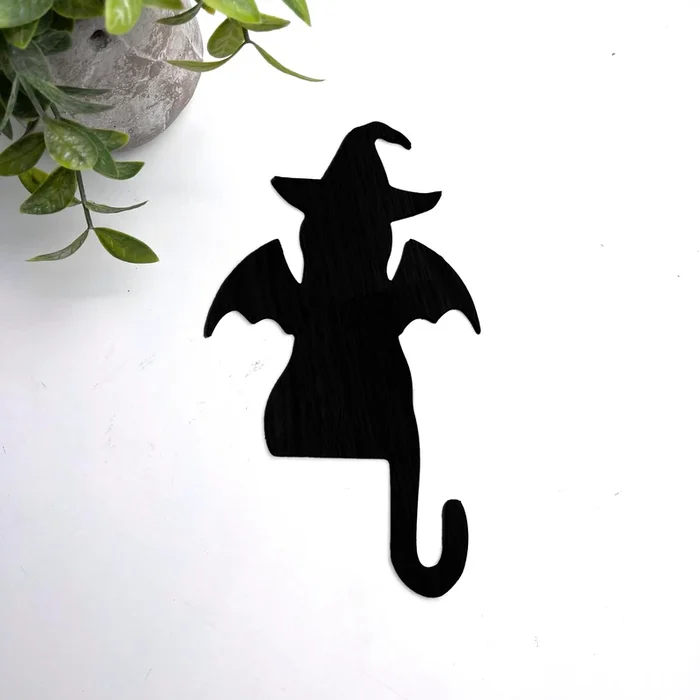 Halloween Black Cat Door Corner Sign Decoration