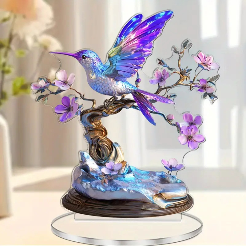 Exquisite Bird & Flower Acrylic Decorations 🐦💐