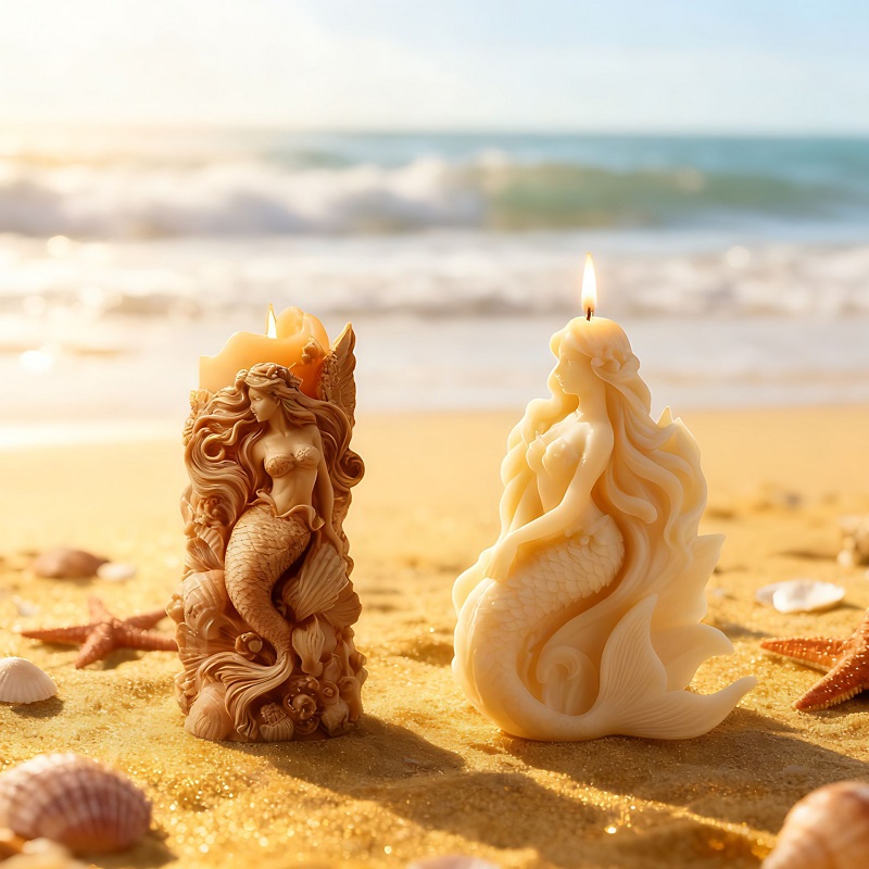 Ocean DIY 3D Mermaid Candle Mold 🧜‍♀️🕯️