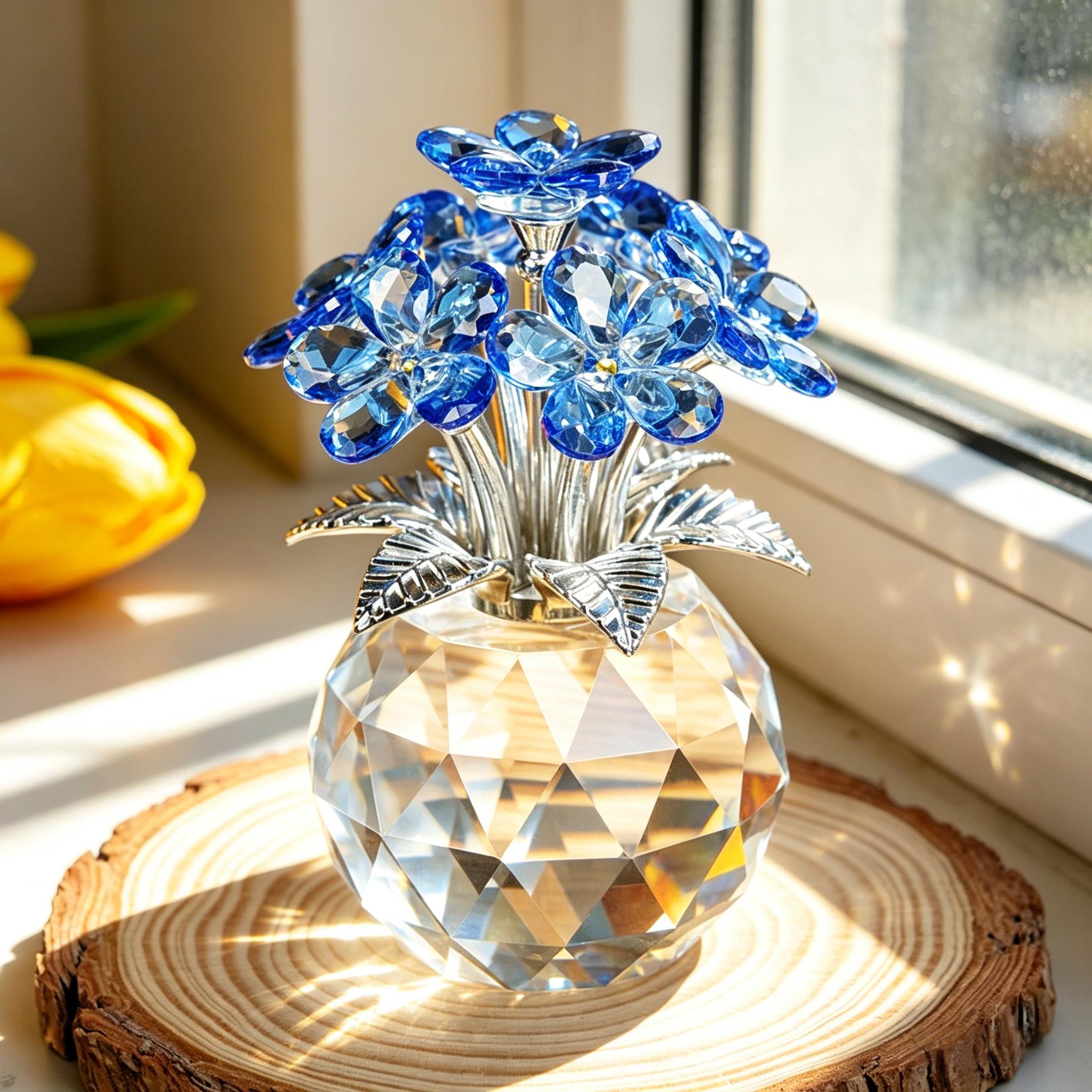 Crystal Forget-Me-Not Flower Ornament