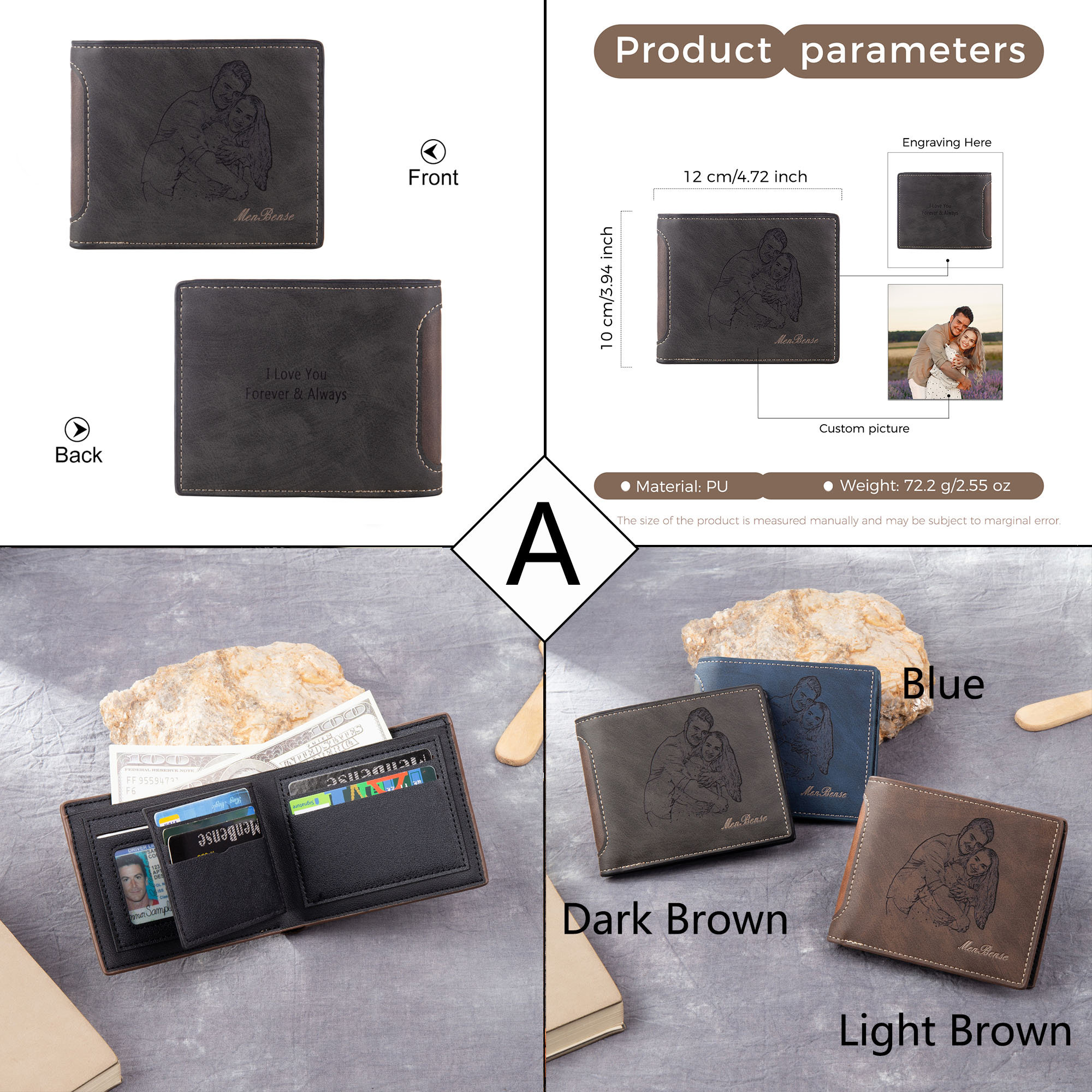 🔥Father's Day Pre Sale - Personalized Picture Wallets for Dad Husband