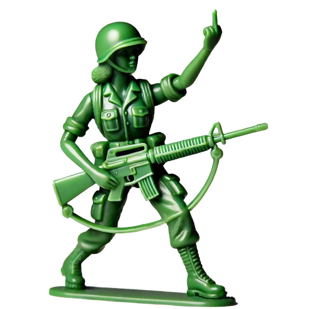 Funny Green Army Woman