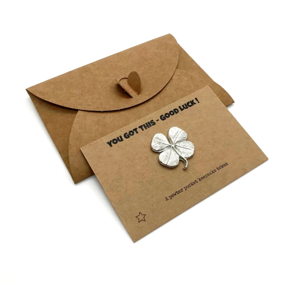 Pewter heart pocket keepsake token