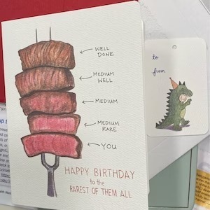 🥳2023 Father's Day Gift🥩Naughty Steak Fathers Day Card