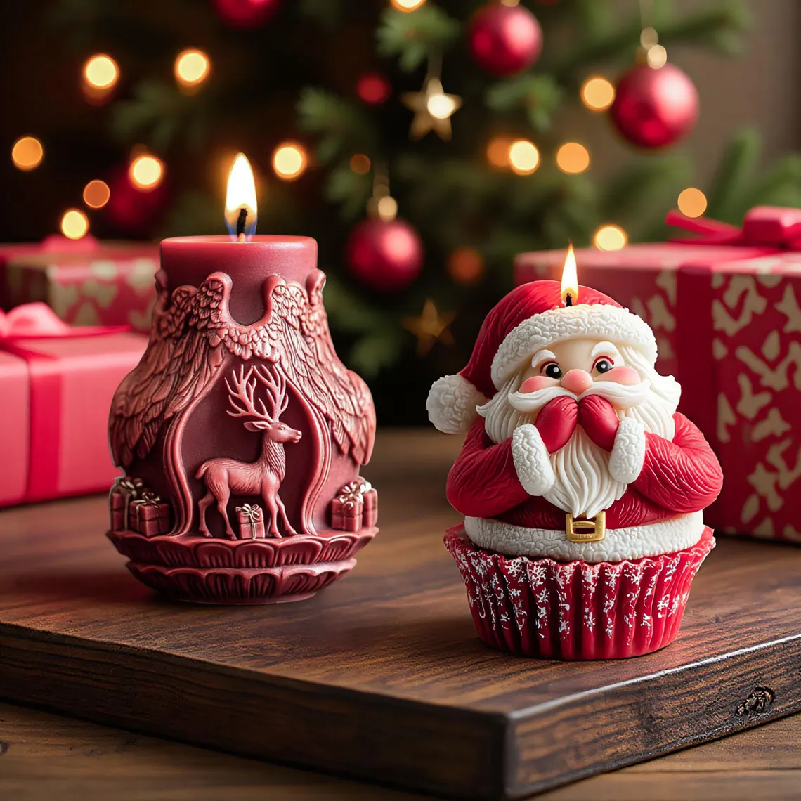 🕯️🎄 Christmas Candle Molds