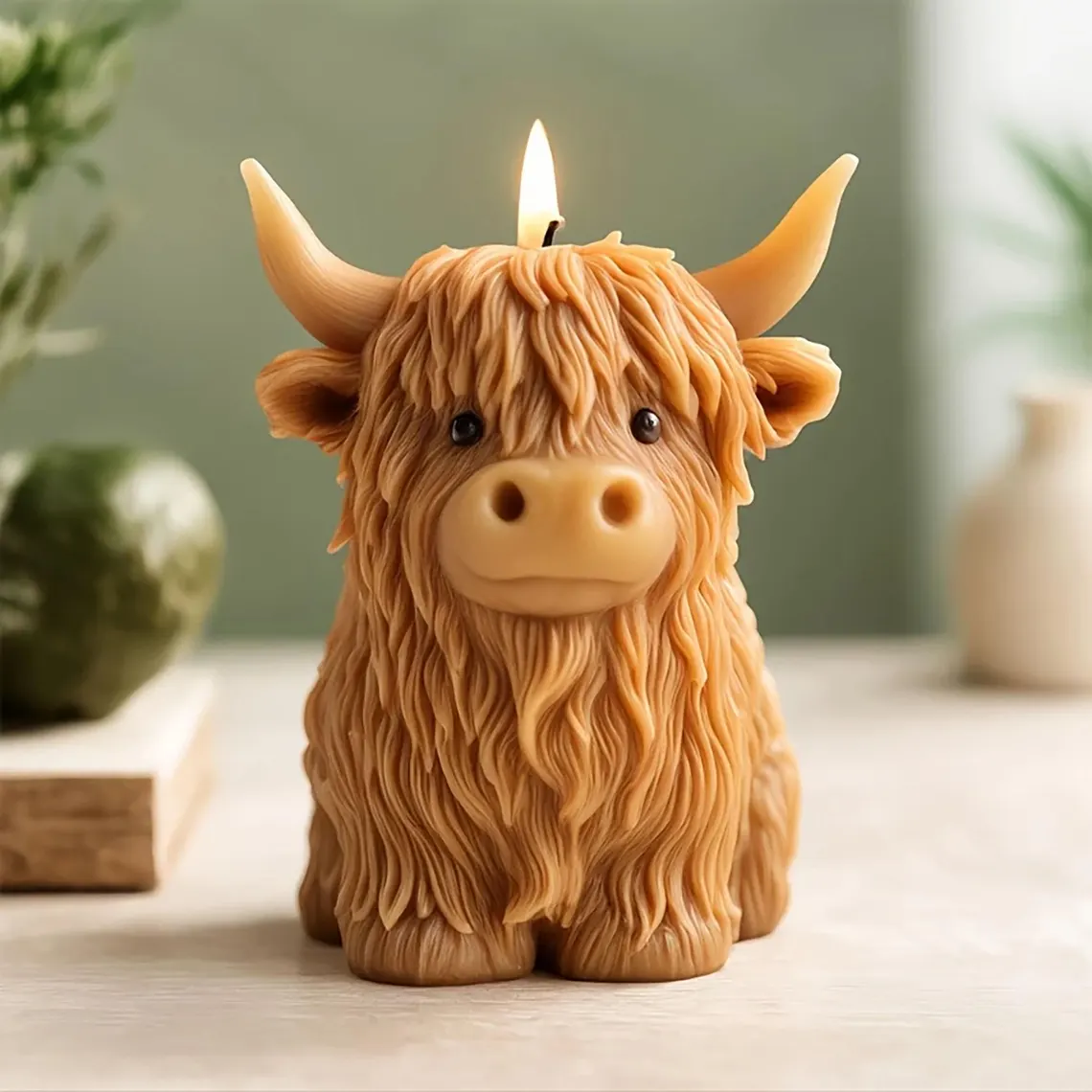 🕯️✨ Highland Cow Candle Mold