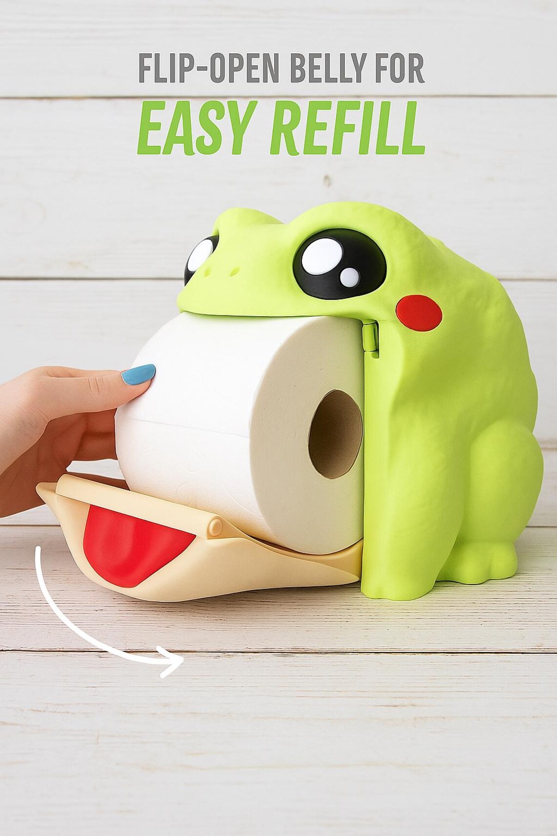 🐸Frodrick Cute Frog Toilet Paper Dispenser✨