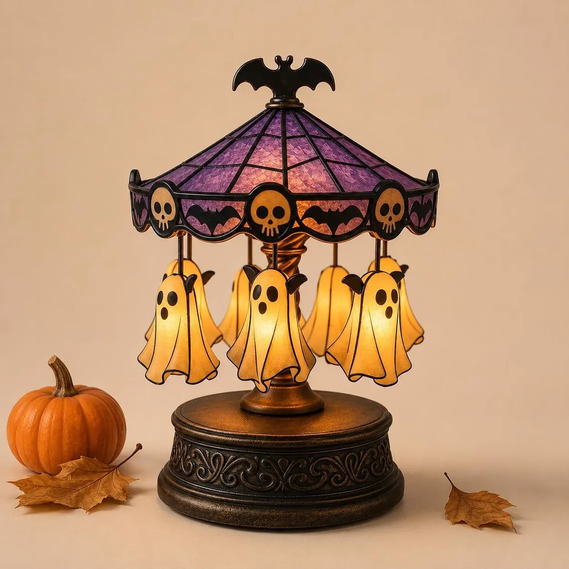 Rotating Ghost Carousel Lamp