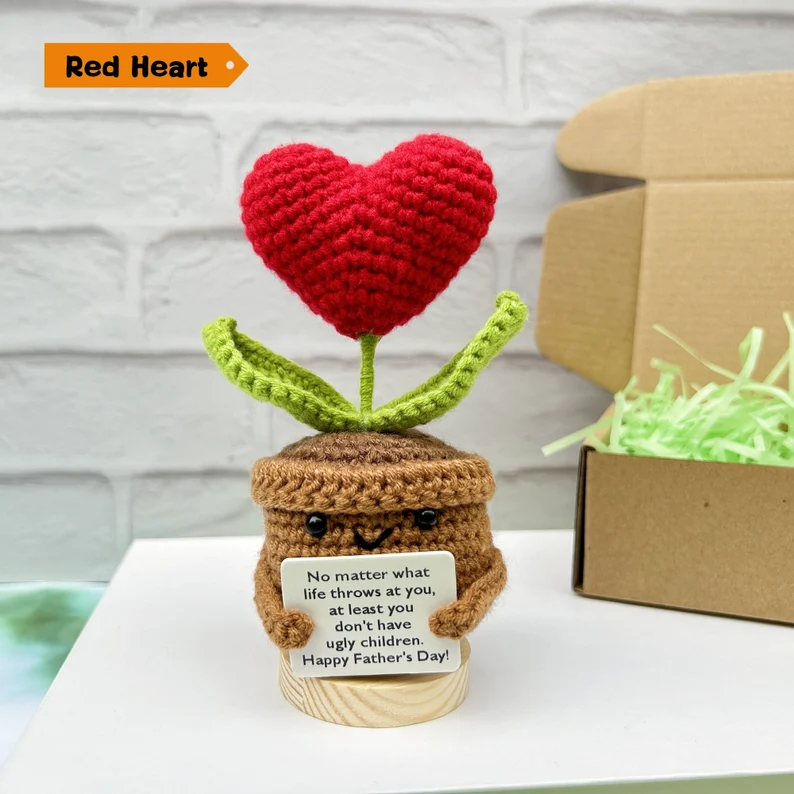 Handmade Crochet Sunflower/Heart flower/Daisy-Emotional Support Plant