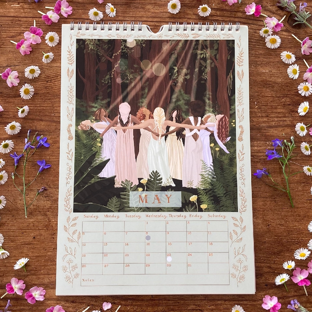 2024 Womens Circles Hanging Wall Calendar