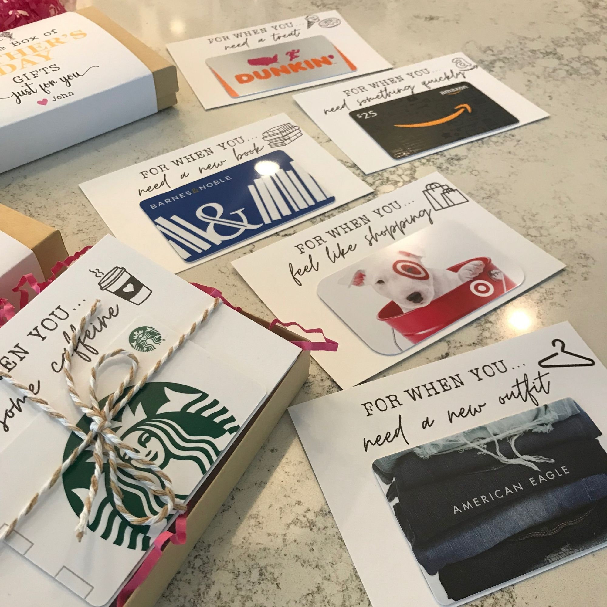 Mother's Day Gift Card Care Package