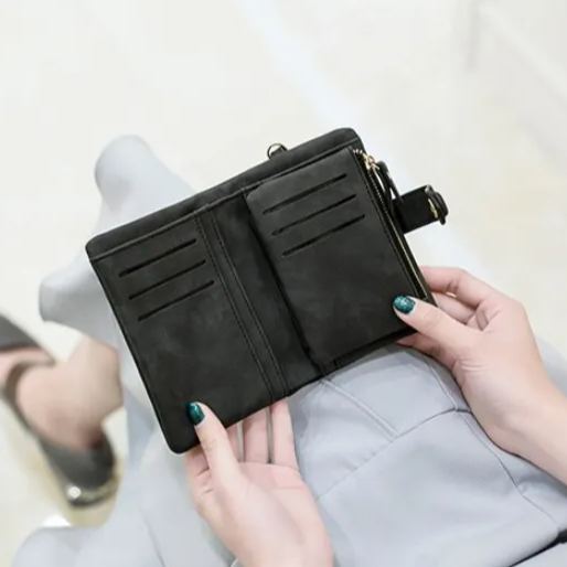 ☀️Mother's Day Hot Sale - Small Trifold Leather Wallet for Women