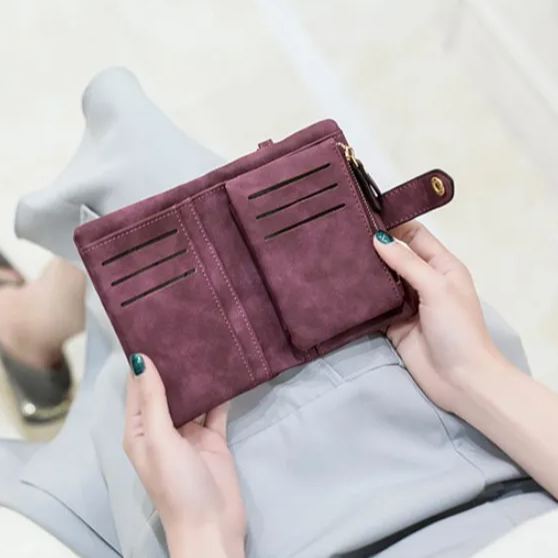 ☀️Mother's Day Hot Sale - Small Trifold Leather Wallet for Women