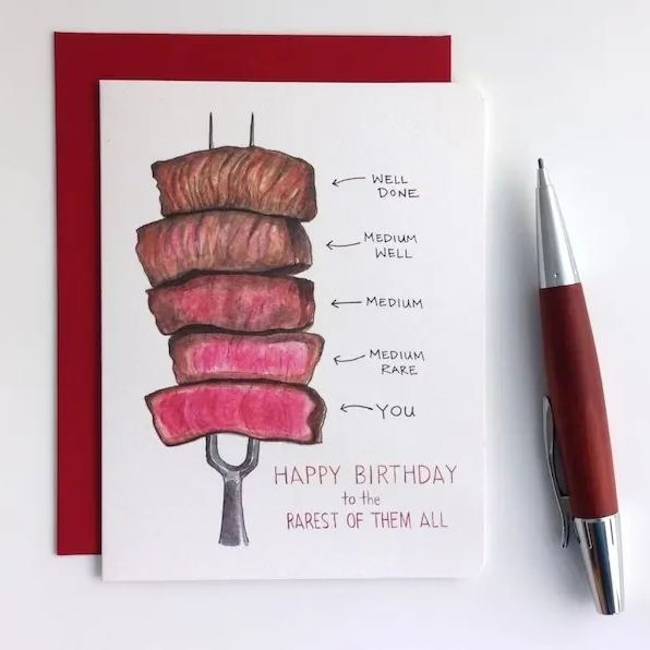 🥳2023 Father's Day Gift🥩Naughty Steak Fathers Day Card