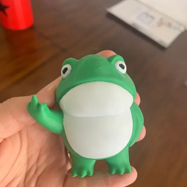 Mr. Rebellious Frog with Middle Finger🐸