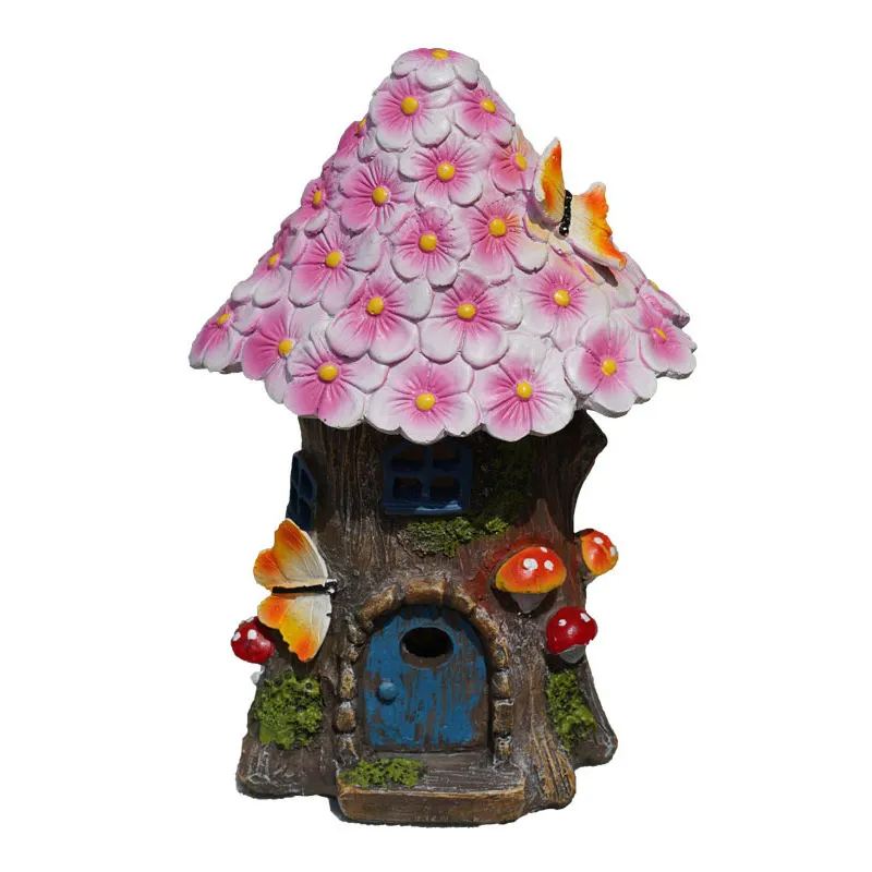 🧚‍Solar Lamp Resin Fairy Flower House Courtyard Decoration